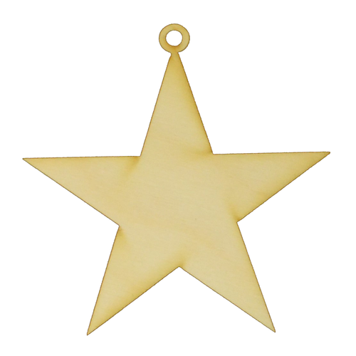 Single Star Wood Cutout