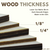 Laser Wood Thickness Comparison