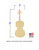 Medium Violin Wood Cutout with Dimensions