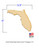 Small Florida State Cutout with Dimensions