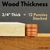 3/4" Wood Thickness Comparison