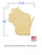 Large Wisconsin State Cutout with Dimensions