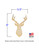 Medium Deer Head Wood Cutout with Dimensions