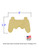 Small Video Game Controller Wood Cutout with Dimensions