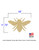 Jumbo Realistic Honey Bee Wood Cutout with Dimensions