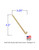 Small Field Hockey Stick Wood Cutout with Dimensions