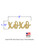 Small XOXO Cursive Word Wood Cutout with Dimensions