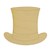 Detailed Top Hat Wood Cutout