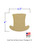 Small Top Hat Wood Cutout with Dimensions