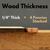 Wood Thickness Example Quarter Inch