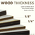 Comparison of Wood Thicknesses