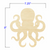 Medium Octopus #2 Wood Cutout