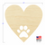 Jumbo Heart with Paw Wood Cutout