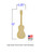 Large Guitar Wood Cutout with Dimensions