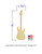 Small Electric Guitar Wood Cutout with Dimensions