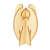 3D Wood Angel Ornament