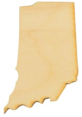 Indiana State Shape Cutout Craft | Woodcrafter.com