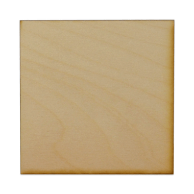 Wooden square tiles 1.5 inch (1 1/2) by 3/16 thick set of 12