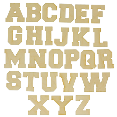 Wood Letters in The Arial Font | Thick | Upper Case - Letter - S 6 inch 1/2 Baltic Birch