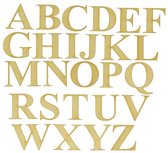 Times New Roman Bold Wood Letters Example