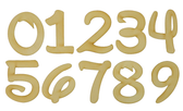 Waltograph Font Wood Numbers in various sizes and thicknesses