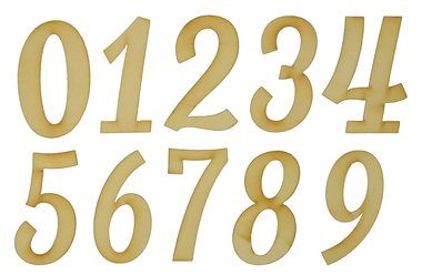 Walt Disney Numbers in Various Sizes