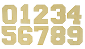 Collegiate Numbers available in a range of sizes and thicknesses.