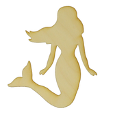 Mermaid wooden cutout.