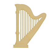 Harp wood cutout.