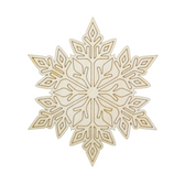 Detailed Snowflake Wood Cutout