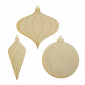 Detailed Wood Ornament Variety Pack