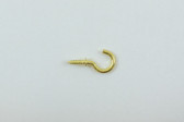 HW14 1/2 Inch Brass Plated Cup Hook / Package of 10