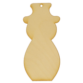 Snowman with Top Hat Wood Cutout