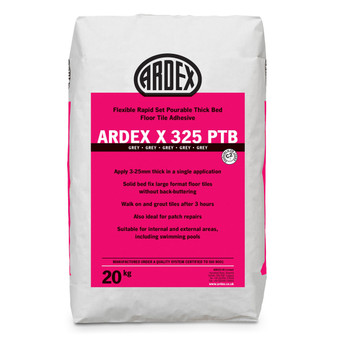 ARDEX X 325 PTB Thick Bed Tile Adhesive Grey 20kg