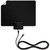 mohu leaf ultimate front view of antenna black side with black coaxial cable