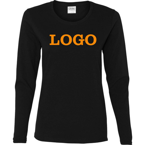 Gildan Ladies Heavy Cotton Long Sleeve Tee - Black