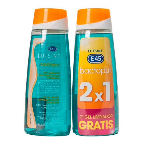 Bactopur gel limpiador e45 lutsine 200 mL envase duplo