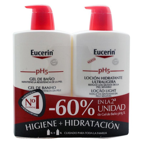 Eucerin PH5 loción ultraligera 1 L + gel baño 1 L