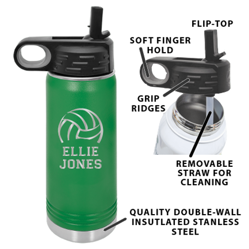 Green 20oz Water Bottle