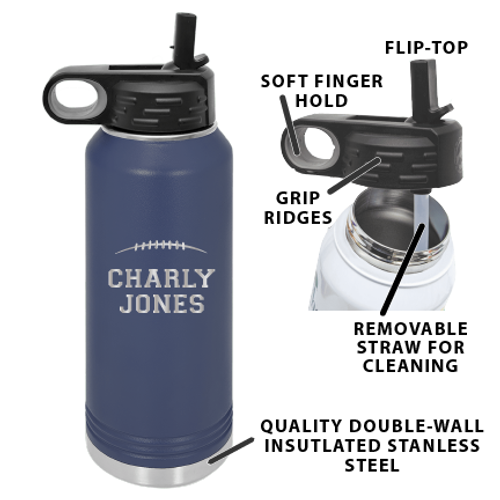 32oz Water Bottle Navy