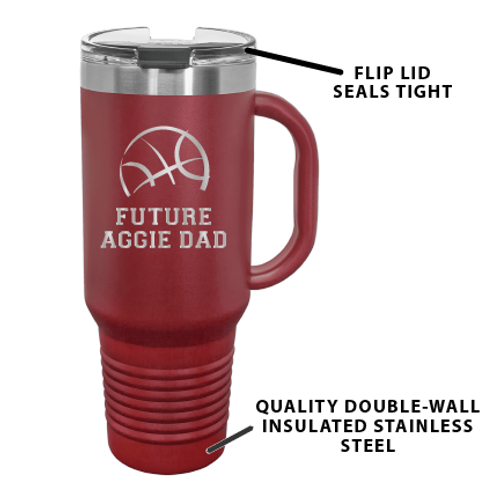 40 oz Travel Mug Maroon