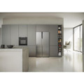 Haier HSR5918DNMP 90.5cm 70/30 Frost Free Fridge Freezer - Pt. Inox