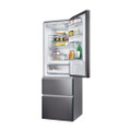 Haier HTW5618EWMP 59.5cm 3D Fridge Freezer - Dark Inox