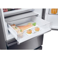 Haier HTW5618EWMP 59.5cm 3D Fridge Freezer - Dark Inox