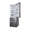 Haier HTW5618EWMP 59.5cm 3D Fridge Freezer - Dark Inox