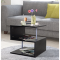 833-137BK Black Wood Style - S Shaped Side Table - Black