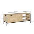 839-081 Fishscale Design - TV Stand - Natural Wood