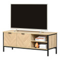 839-081 Fishscale Design - TV Stand - Natural Wood