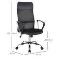 A2-0093 Mesh & Swivel - Office Chair - Black and Silver