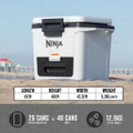 Ninja FB131UKWH FrostVault 30QT/28L Hard Cooler with Dry Zone - White